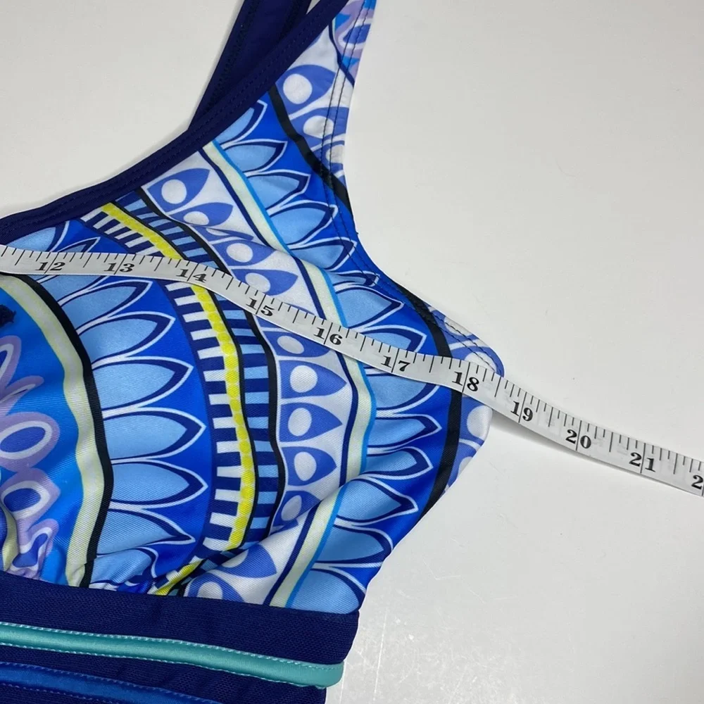 One Piece Swimsuit with Sheer Coverup Skirt size XL
